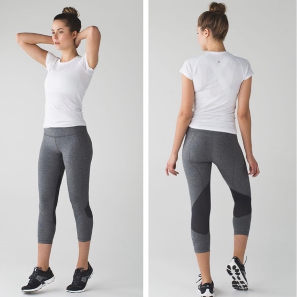 Lululemon Pace Rival Ceopped Gray Legging Size 4 - Picture 1 of 13